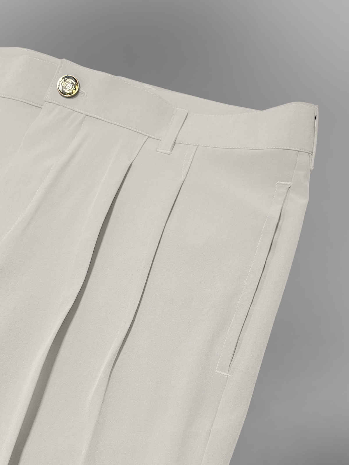 FTX Men's Relaxed Fit Lycra Blend Korean Trouser | Light Grey - 34