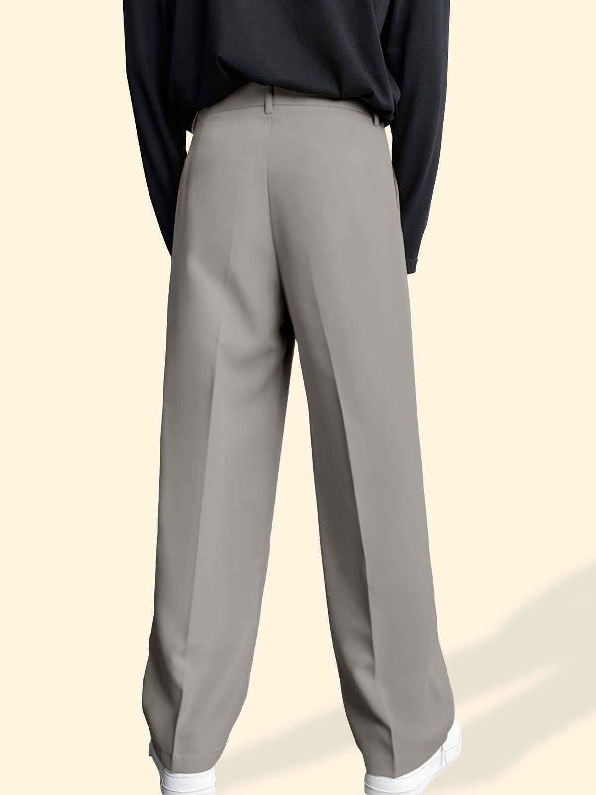 FTX Men's Relaxed Fit Lycra Blend Korean Trouser | Light Grey - 26