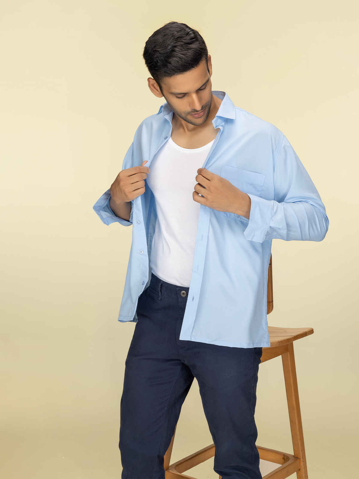 XYXX Men's Cotton Solid Polar White Vest| L