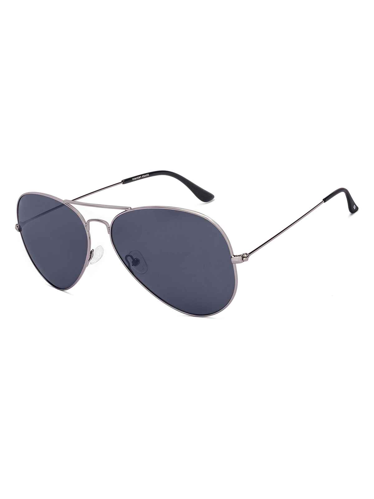 Grey Gunmetal Full Rim Aviator Vincent Chase VC Sun Metal VC S17516 Sunglasses