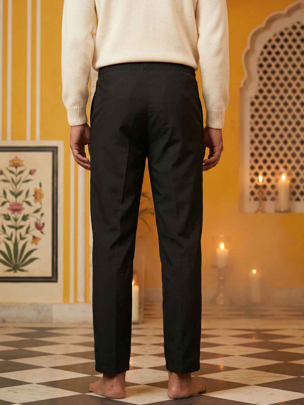 Jompers Men s Ethnic Pyjama JOPJ 002 | Black | 30