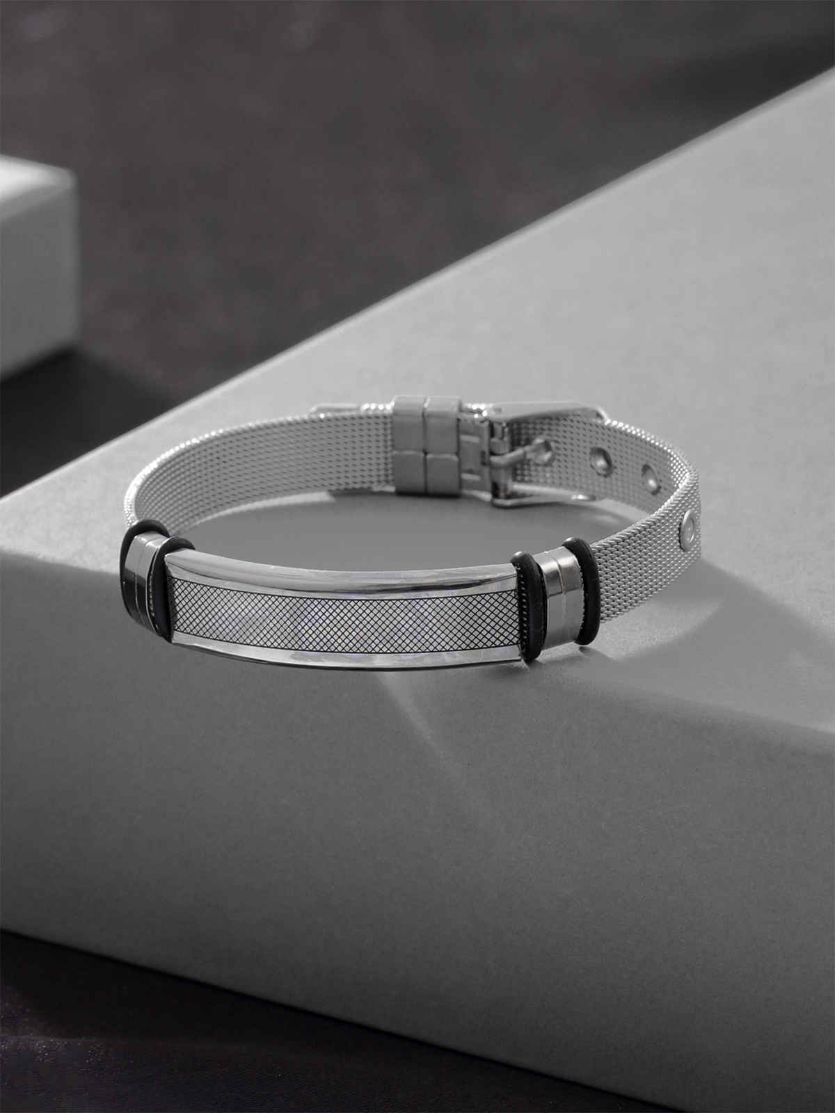 Yellow Chimes Casual Wear Printed Wristband Bracelet for Men