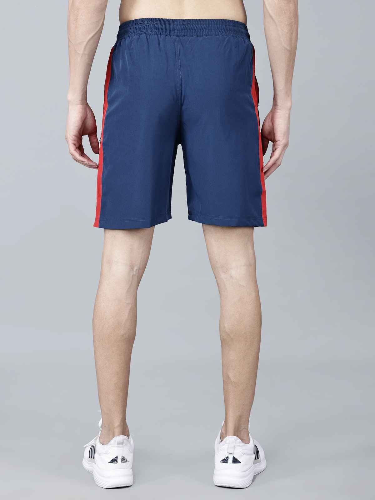 Texfro Men's Solid Knee Length Sports & Regular Shorts with Side Pockets - Blue | M