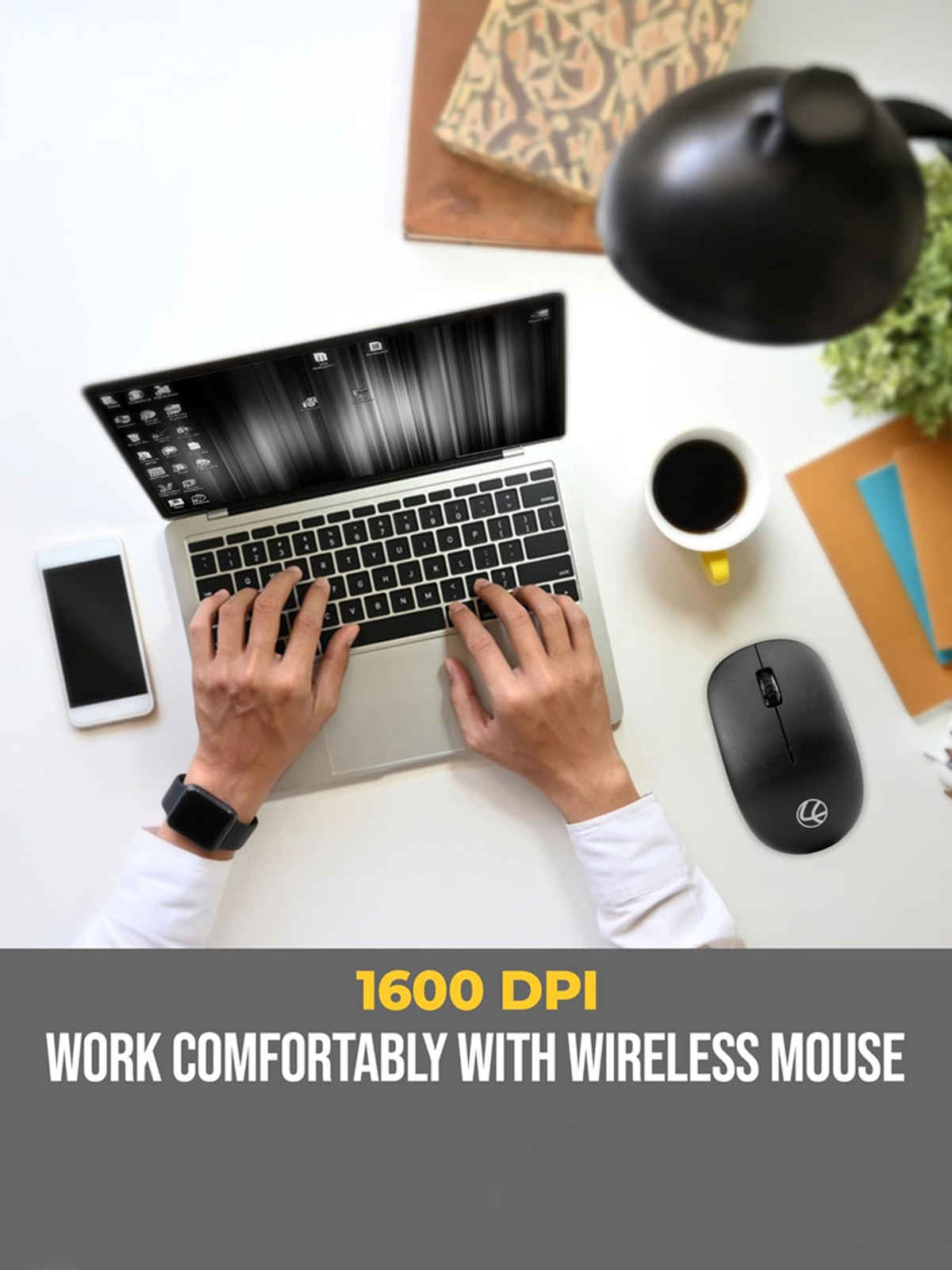Lapcare Safari Iii B Wireless Mouse-2.4Ghz & Upto 1600 Dpi With Duracell Battery & 3 Year Warranty - Black