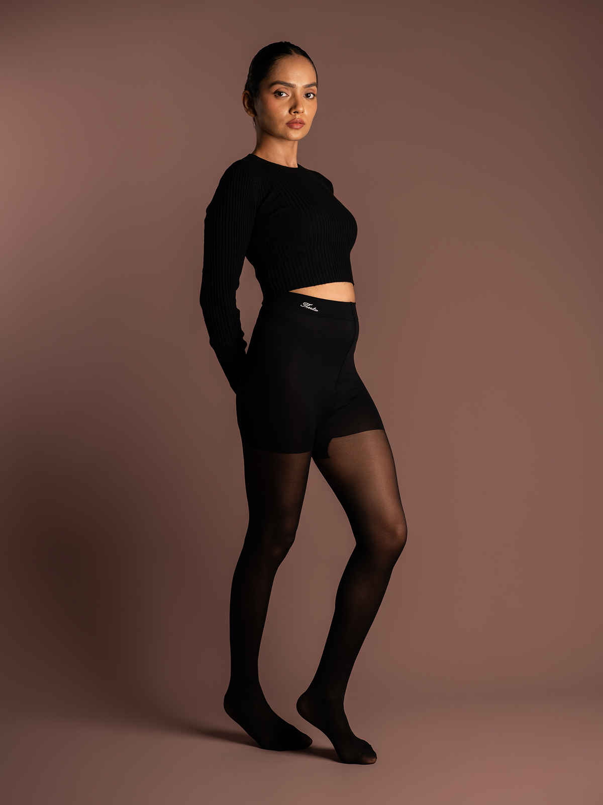 Theater Women Sheer Black Stockings S - XXL (24 - 44 In)