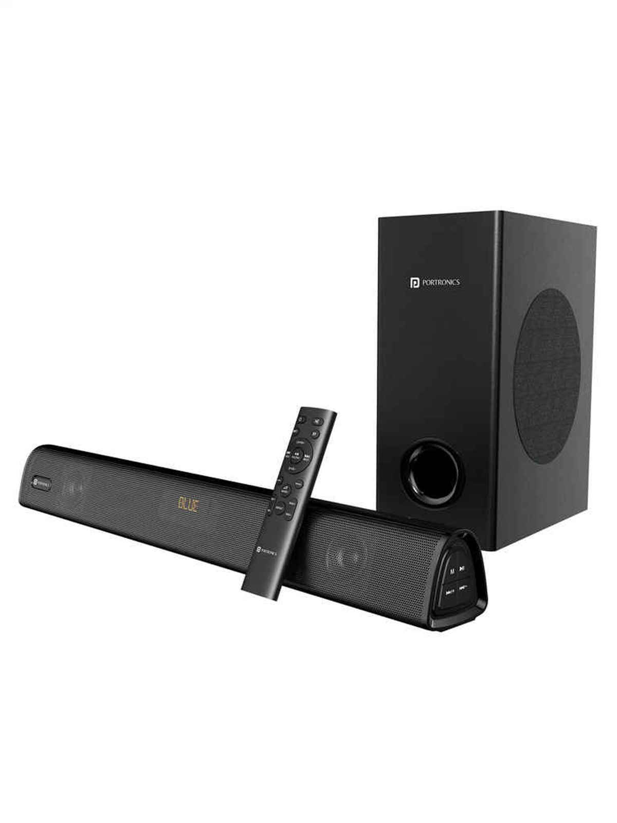Portronics Pure Sound 106 | 120W Bluetooth Soundbar With Wired Subwoofer For Deep Bass (Black)