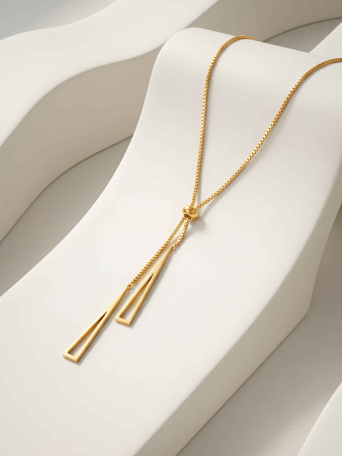 OnnMe By Giva Quiet Flex Gold Plated Lariat Necklace | Waterproof And Anti-Tarnish | OMNE0137