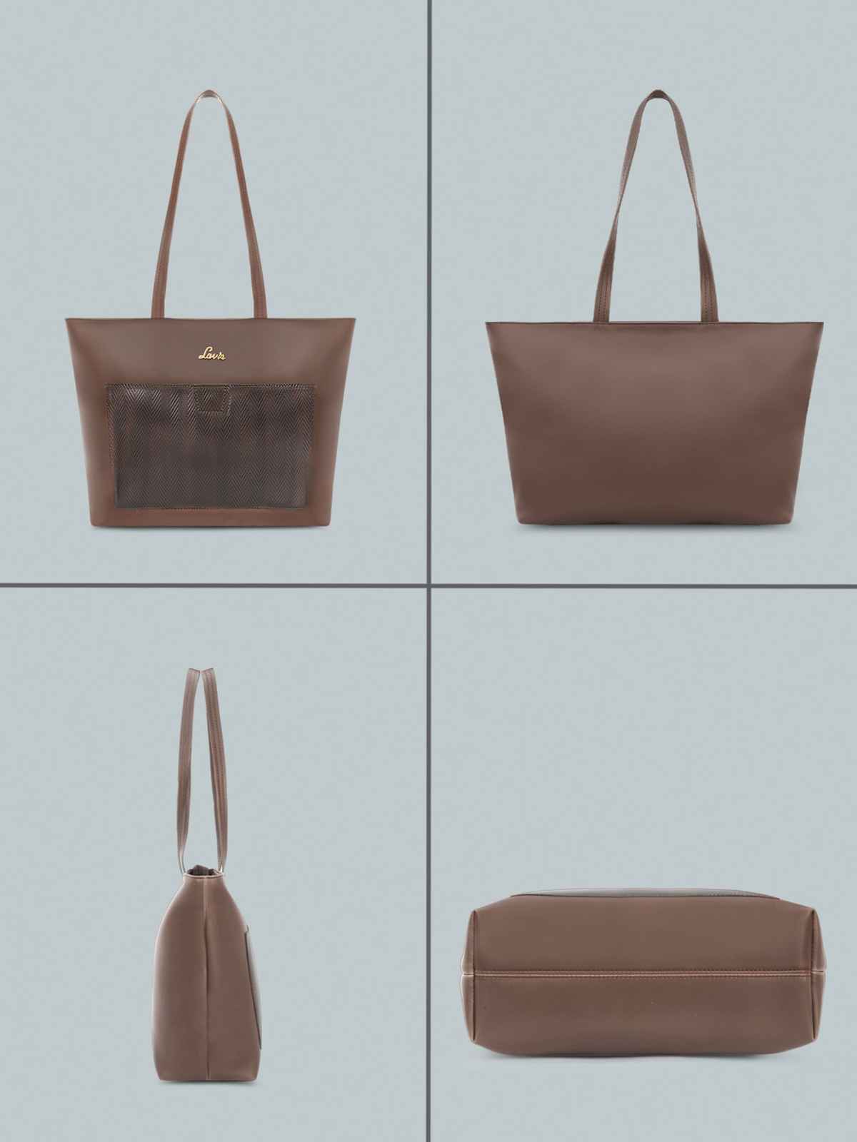 Lavie Women's Birchy Synthetic Leather Tote Bag | Large | Choco