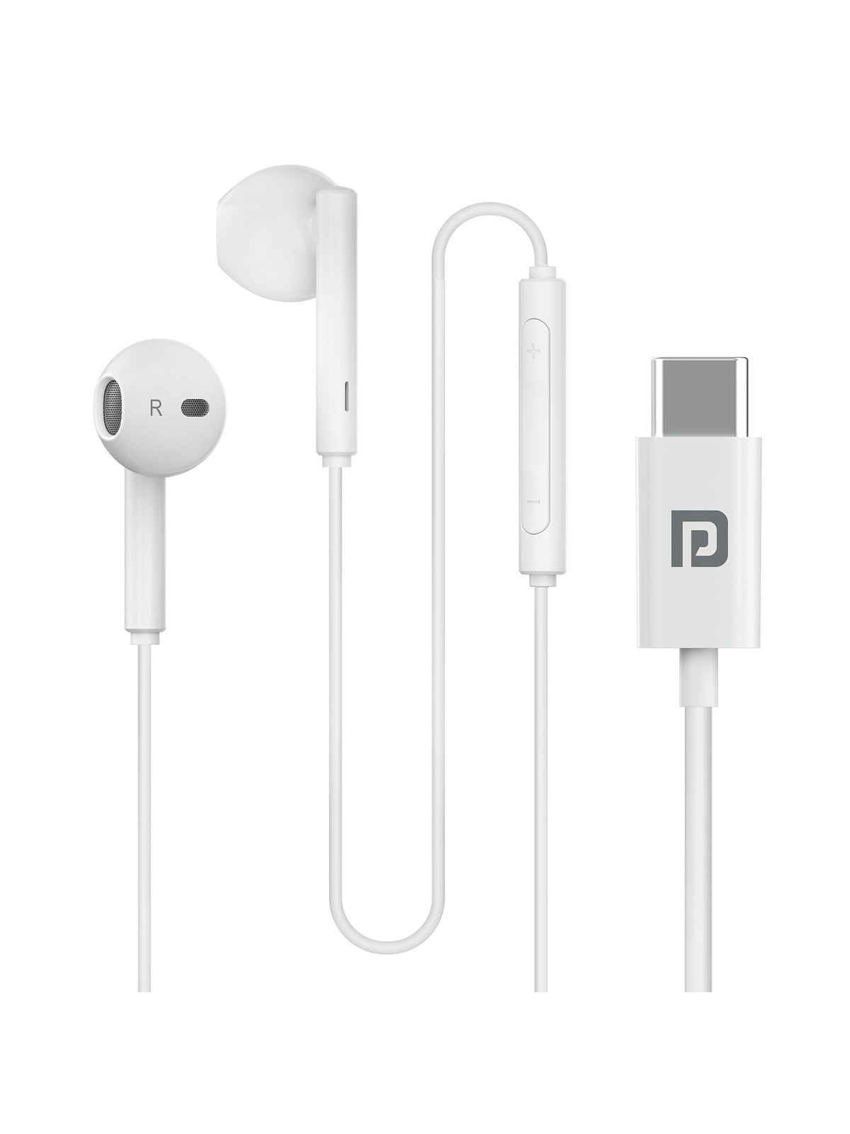Portronics Conch Theta C in Ear Type C Wired Earphones | White