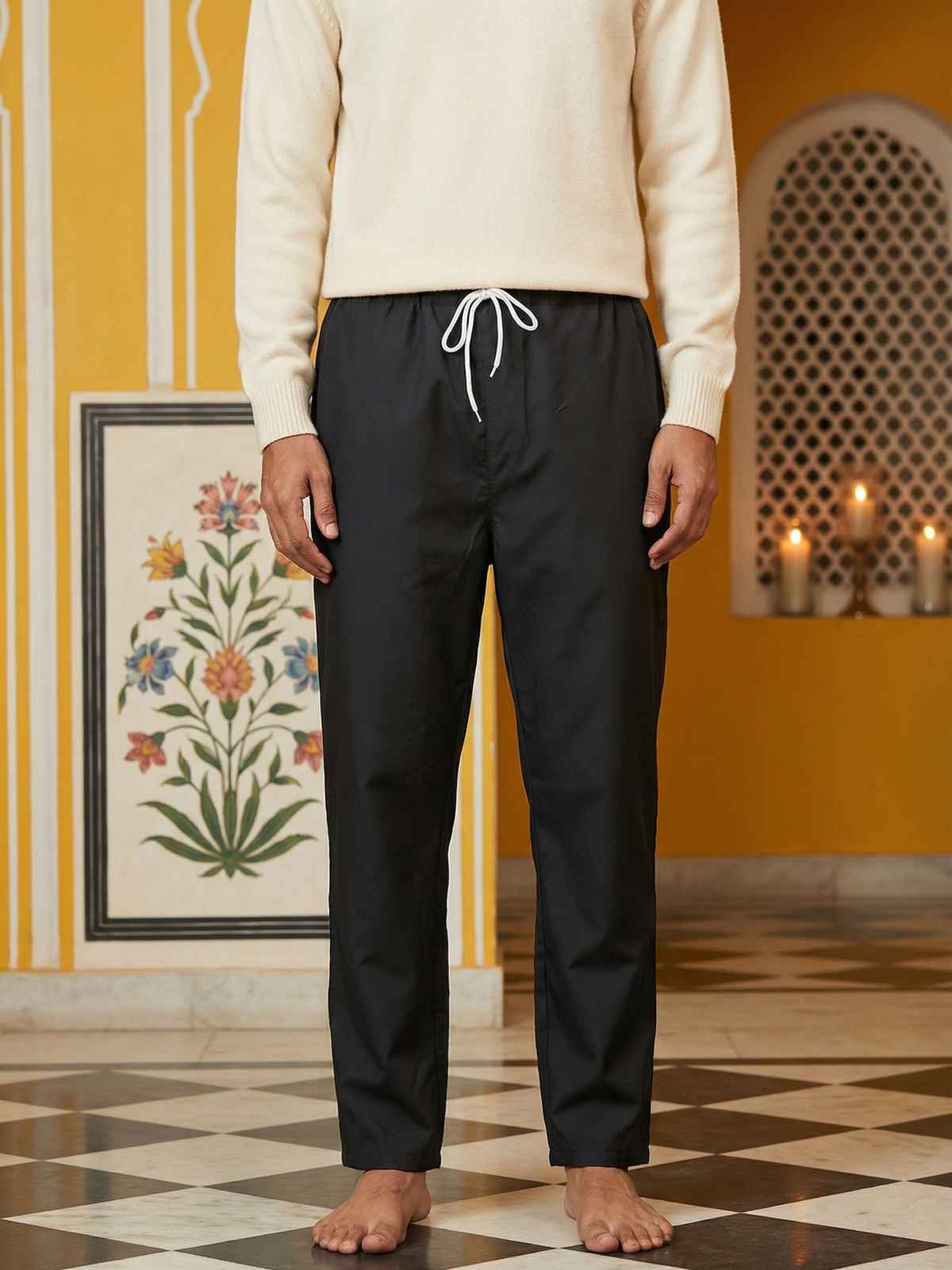 Jompers Men s Ethnic Pyjama JOPJ 002 | Black | 30