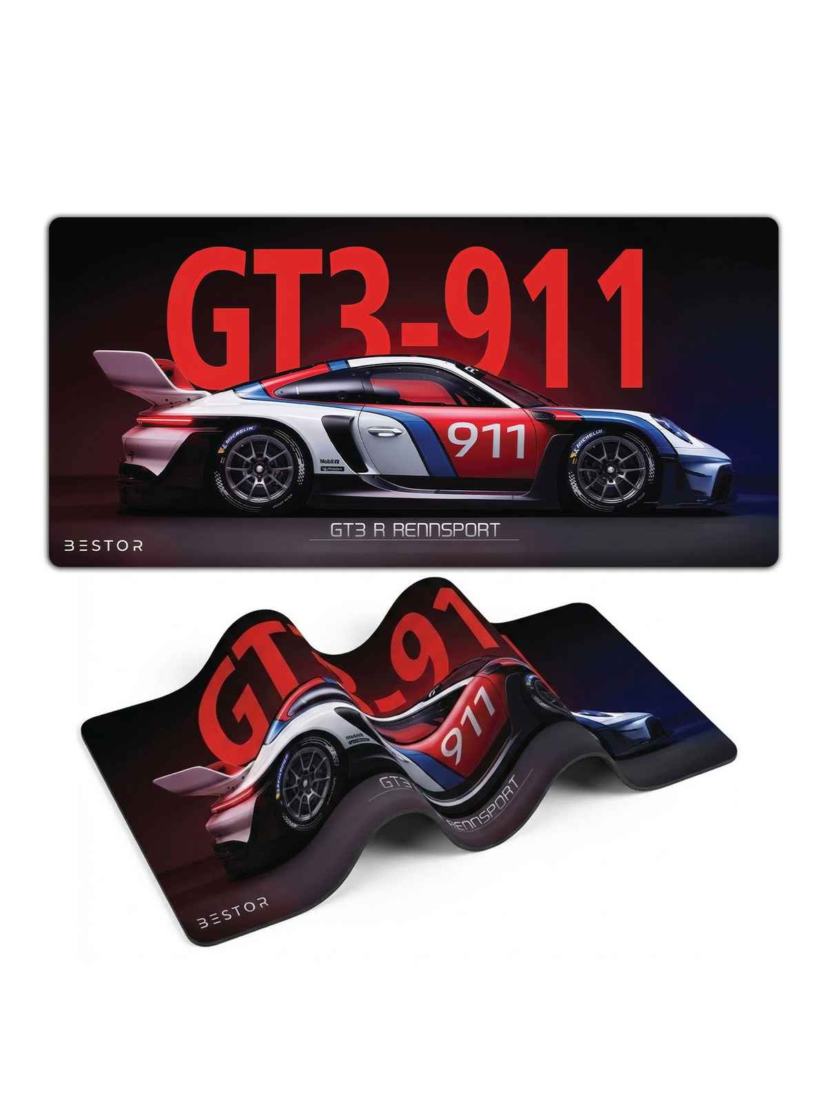 Bestor Car Racing Printed Gaming Mouse Pad | Non Slip Base