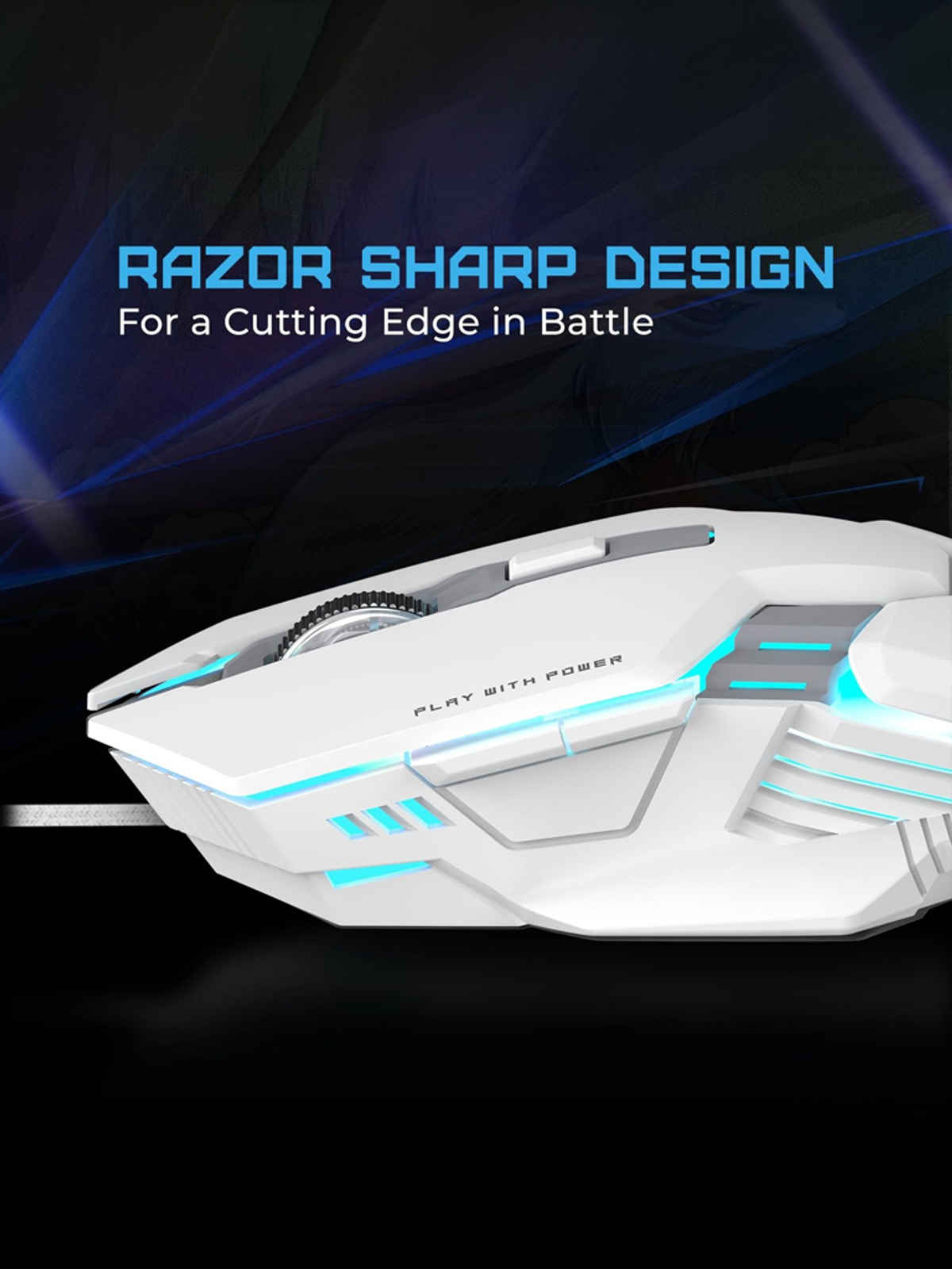 EvoFox Spectre Gaming Mouse USB - White
