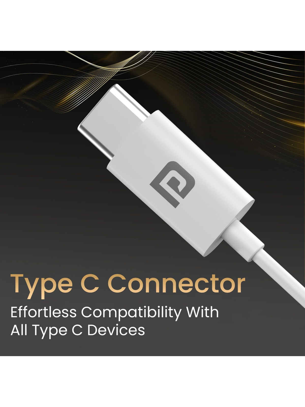Portronics Conch Theta C in Ear Type C Wired Earphones | White