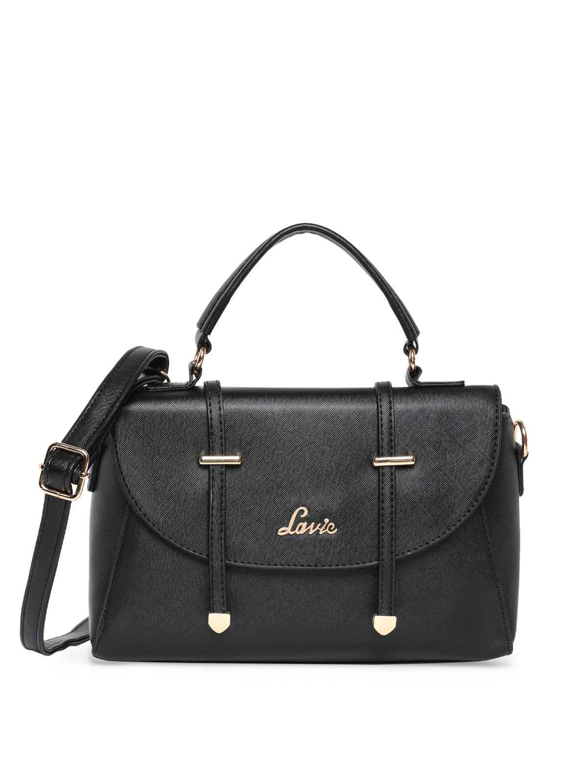 Lavie Women's Beech Flap Satchel Handbag | Ladies purse | Shoulder Bag | Black