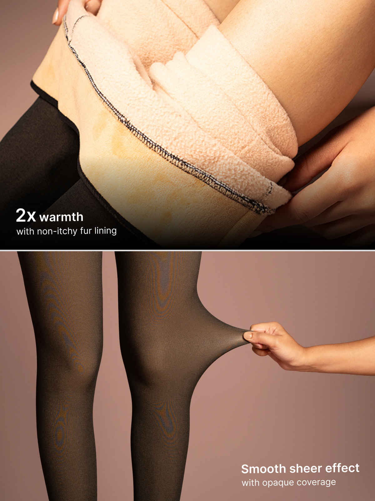 Theater Women Sheer Fur Stockings S - XXL (24 - 42 In)