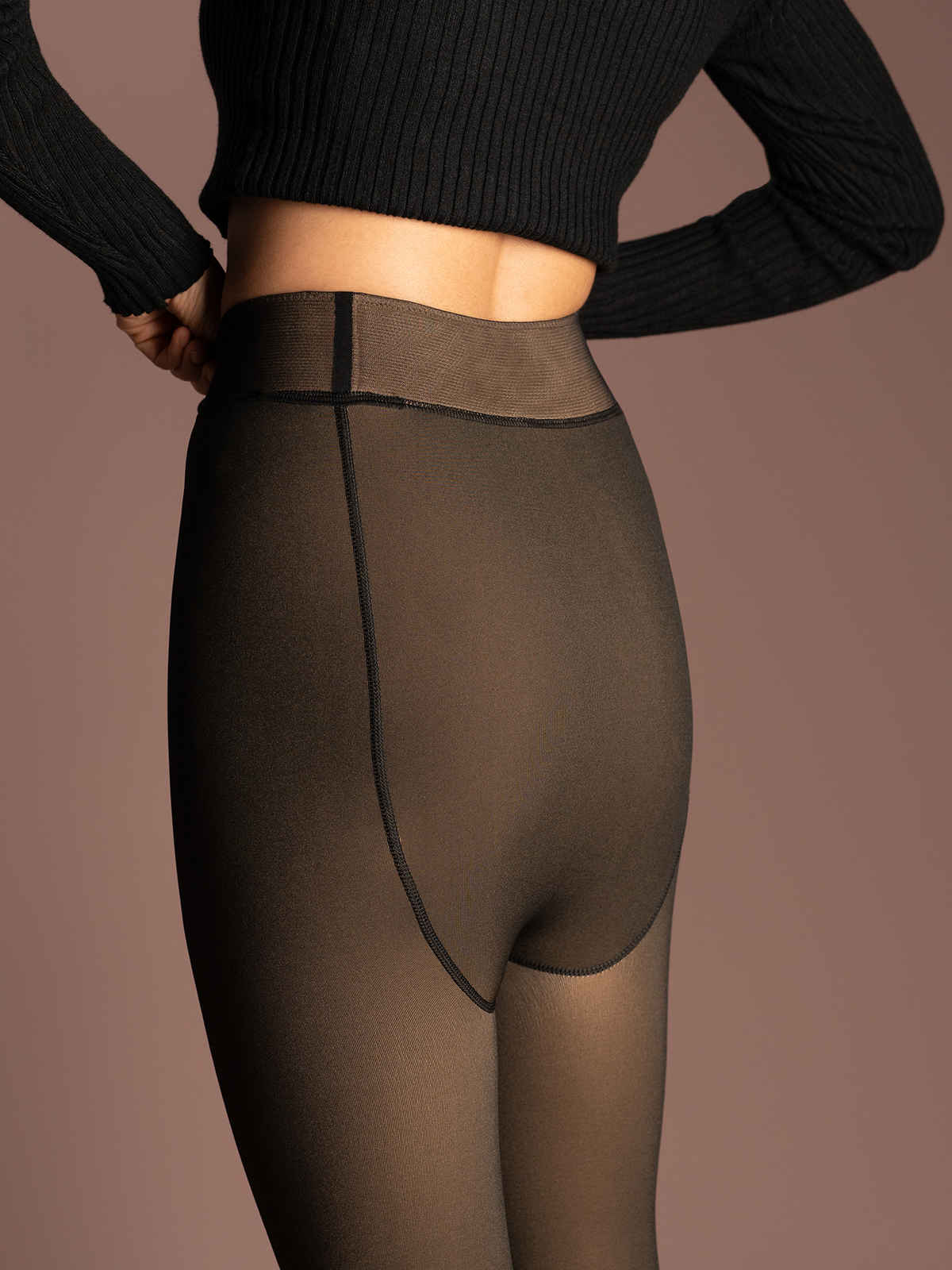 Theater Women Sheer Fur Stockings S - XXL (24 - 42 In)