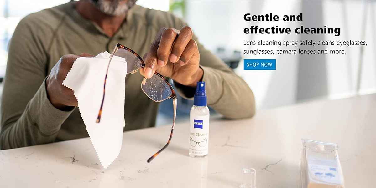 ZEISS Lens Cleaning Solution Kit with Microfiber Cloth|Lens Cleaner for Spectacles, Eyeglasses, Sunglasses and Camera Lenses