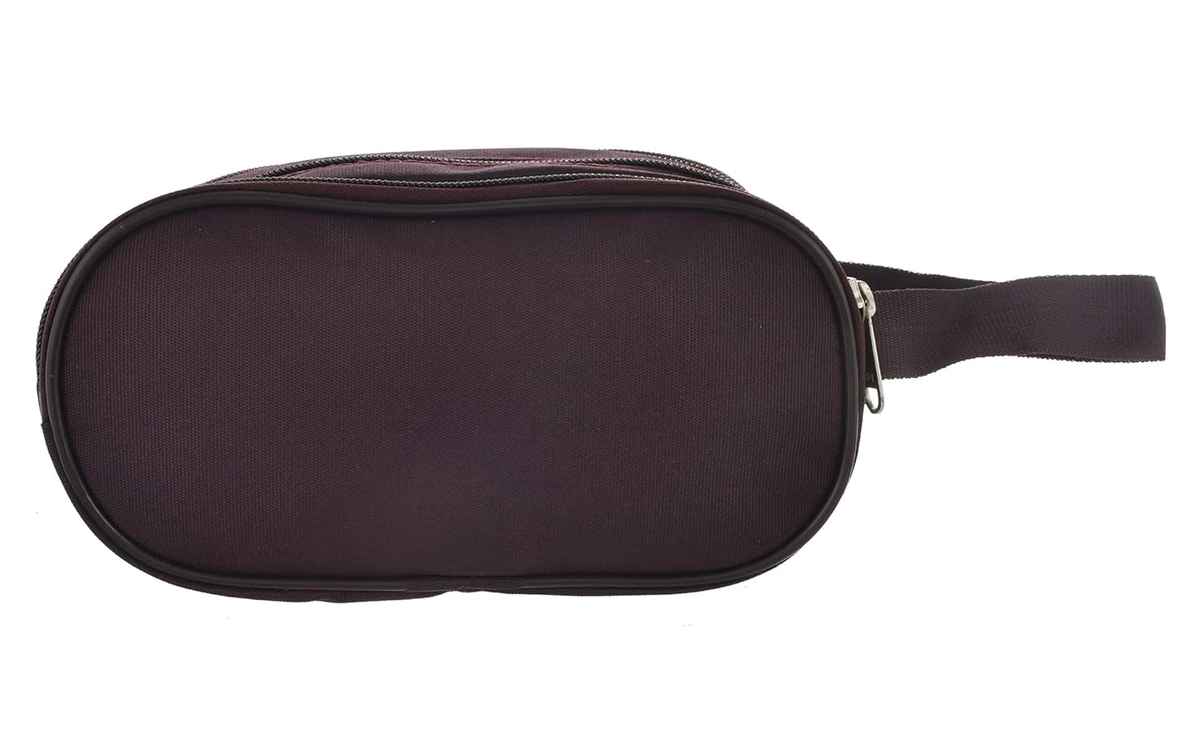 Kuber Industries Toiletry Bag|Travel Shaving Kit & Cosmetic Organizer|3 Zipper Compartments|Maroon
