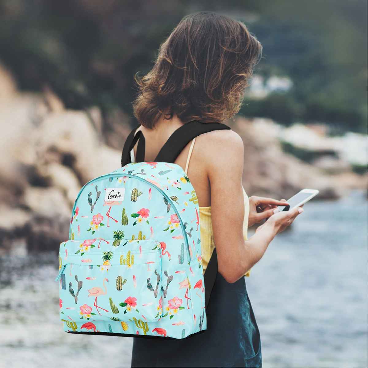 Genie Flamenco Backpacks For Women | 14 Inch | Trendy Casual College Bag