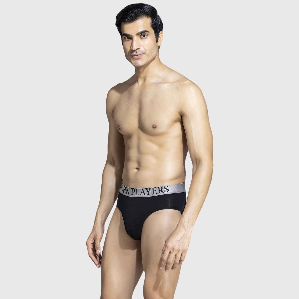 John Players Men's Cotton Brief | (JBF045M13) | Black - L