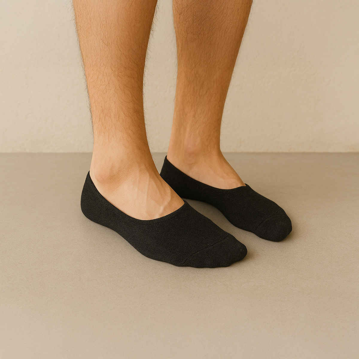 Royal Mart Unisex Cotton Blend No-Show Ankle Socks | Black - Free Size