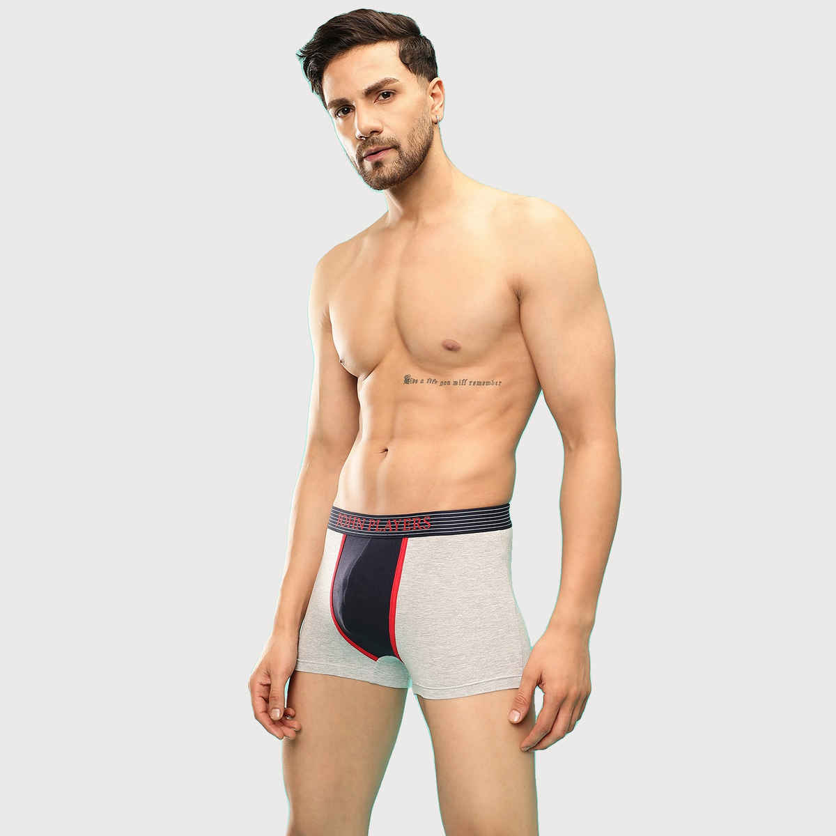 John Players Men's Colour Blocked Trunk | (JTK042M01) | Grey - S