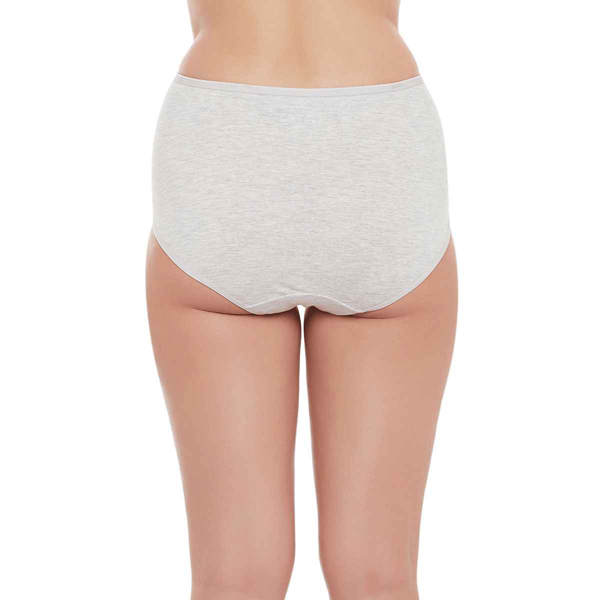 Clovia Cotton Maternity High Waist Hipster(Grey - M) Panty