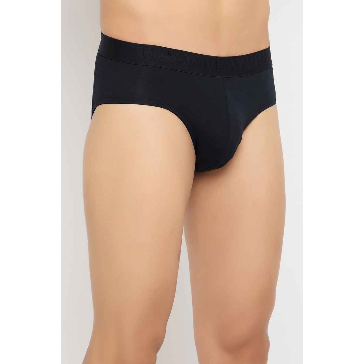 John Players Men's Solid Brief Modal | (JBF059M13) | Black - L