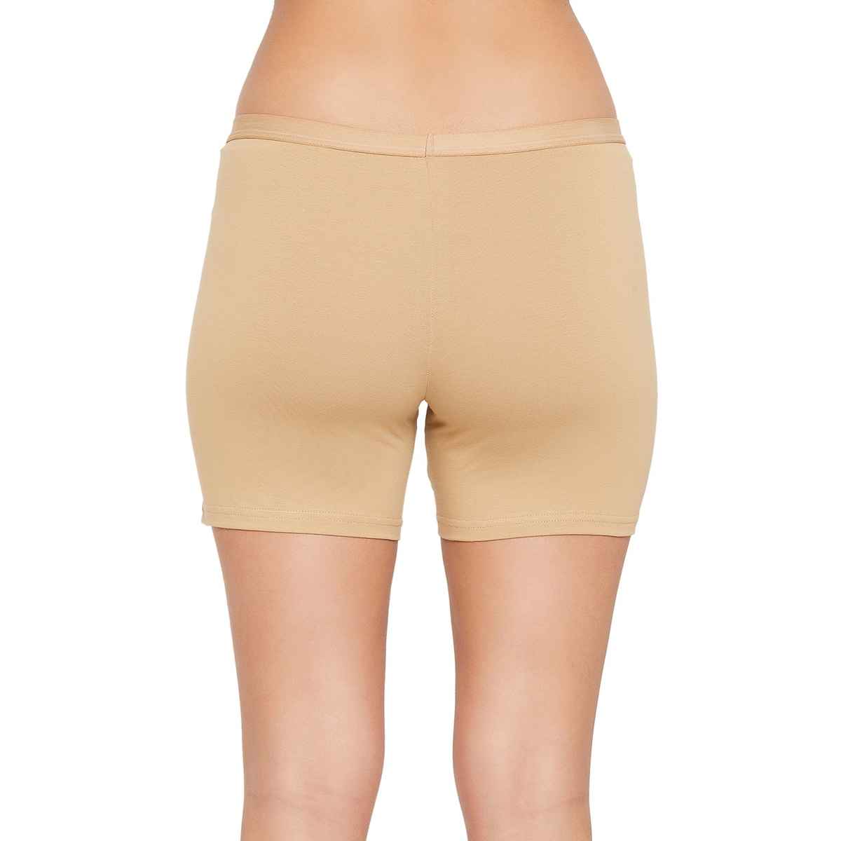 Clovia Mid Waist Boyleg Panty - Cotton(Beige - M)