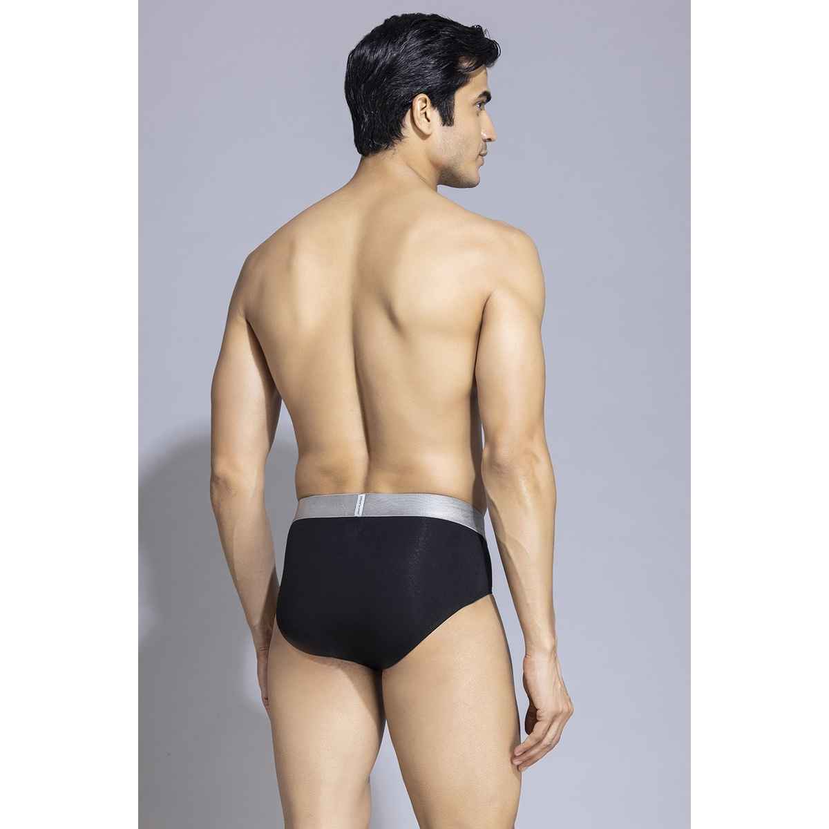 John Players Men's Cotton Brief | (JBF045M13) | Black - M