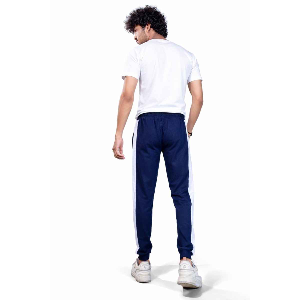 GCYX Men's Track Pant | 100% Cotton Comfortable Wear | Ecru Cut Sew | Navy - XL