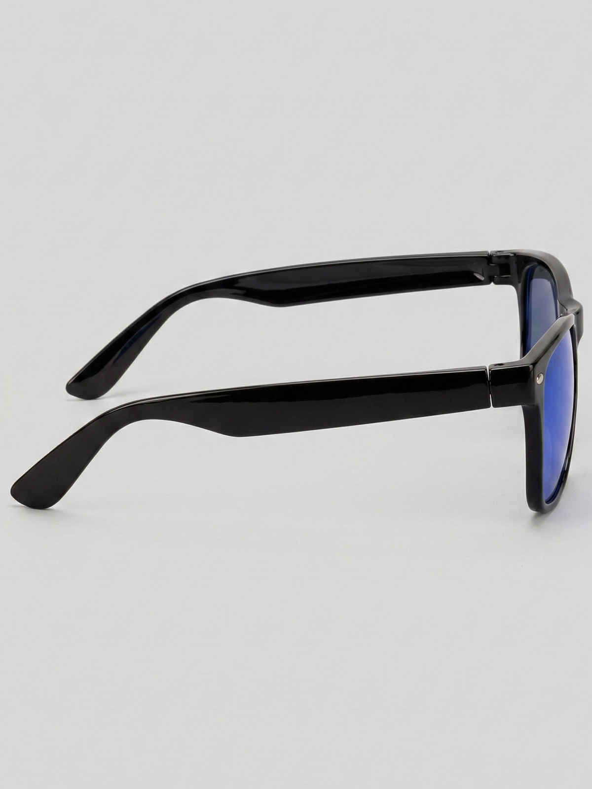 NuVew Unisex Wayfarer Sunglasses | Black & Blue | Medium
