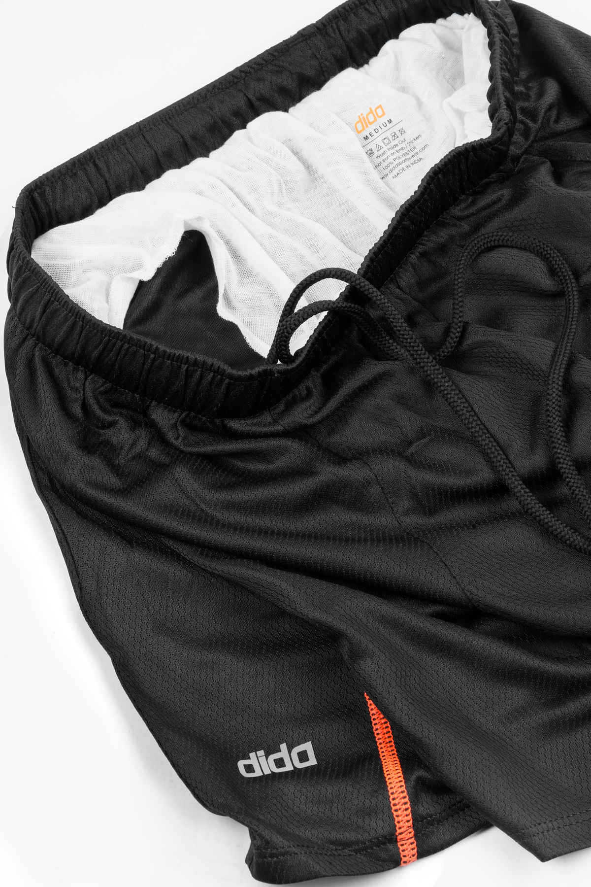 Dida Men's Sports Short | Regular Comfortable Stretchable Dry-Fit - L - Black