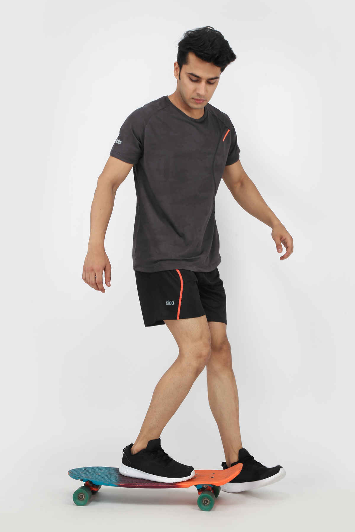 Dida Men's Sports Short | Regular Comfortable Stretchable Dry-Fit - L - Black