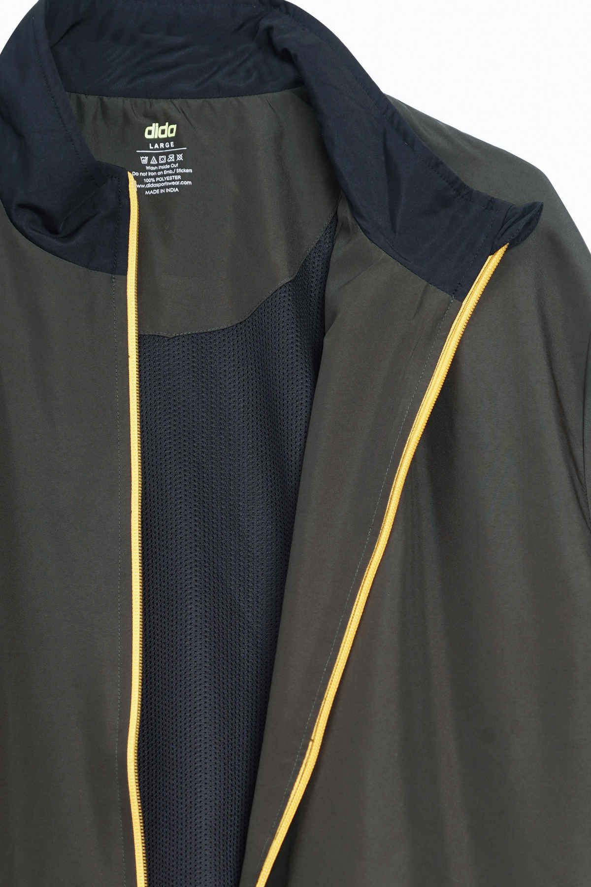 Dida Men's Sports Jacket | Regular Comfortable Stretchable Dry-Fit | Olive - 2XL