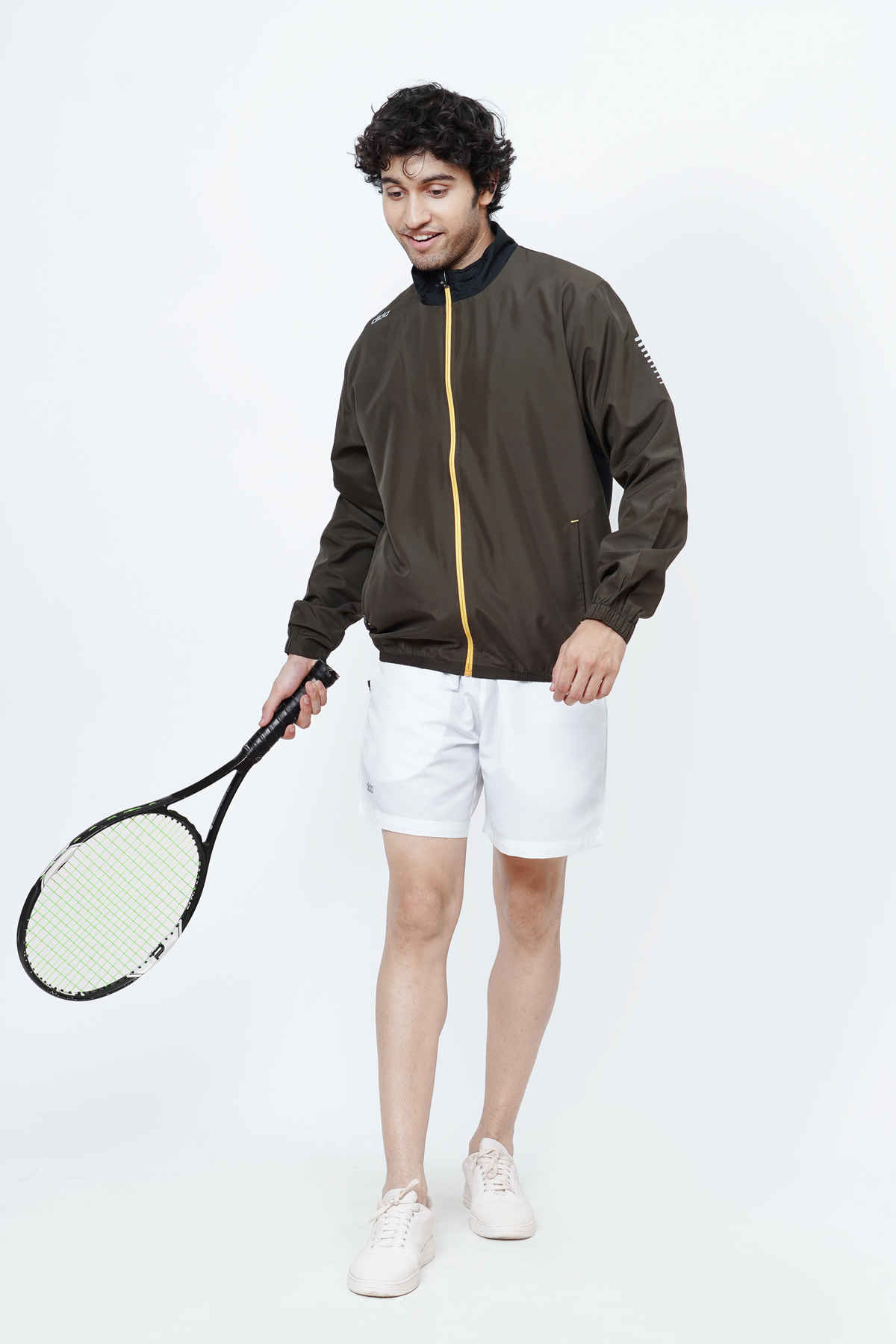 Dida Men's Sports Jacket | Regular Comfortable Stretchable Dry-Fit | Olive - 2XL