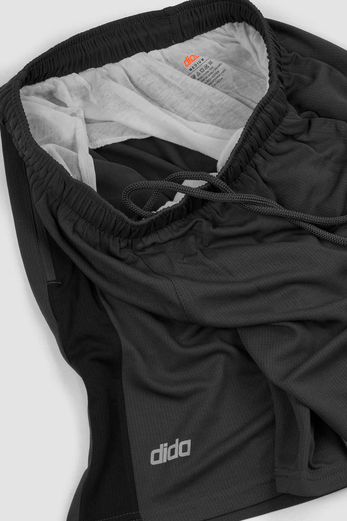 Dida Men's Sports Short | Regular Comfortable Stretchable Dry-Fit - L | Grey