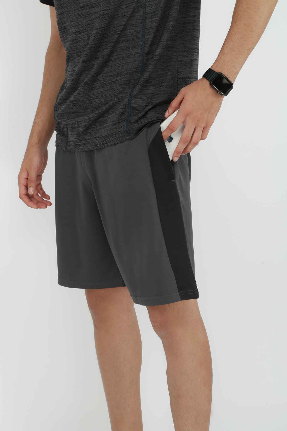 Dida Men's Sports Short | Regular Comfortable Stretchable Dry-Fit - L | Grey