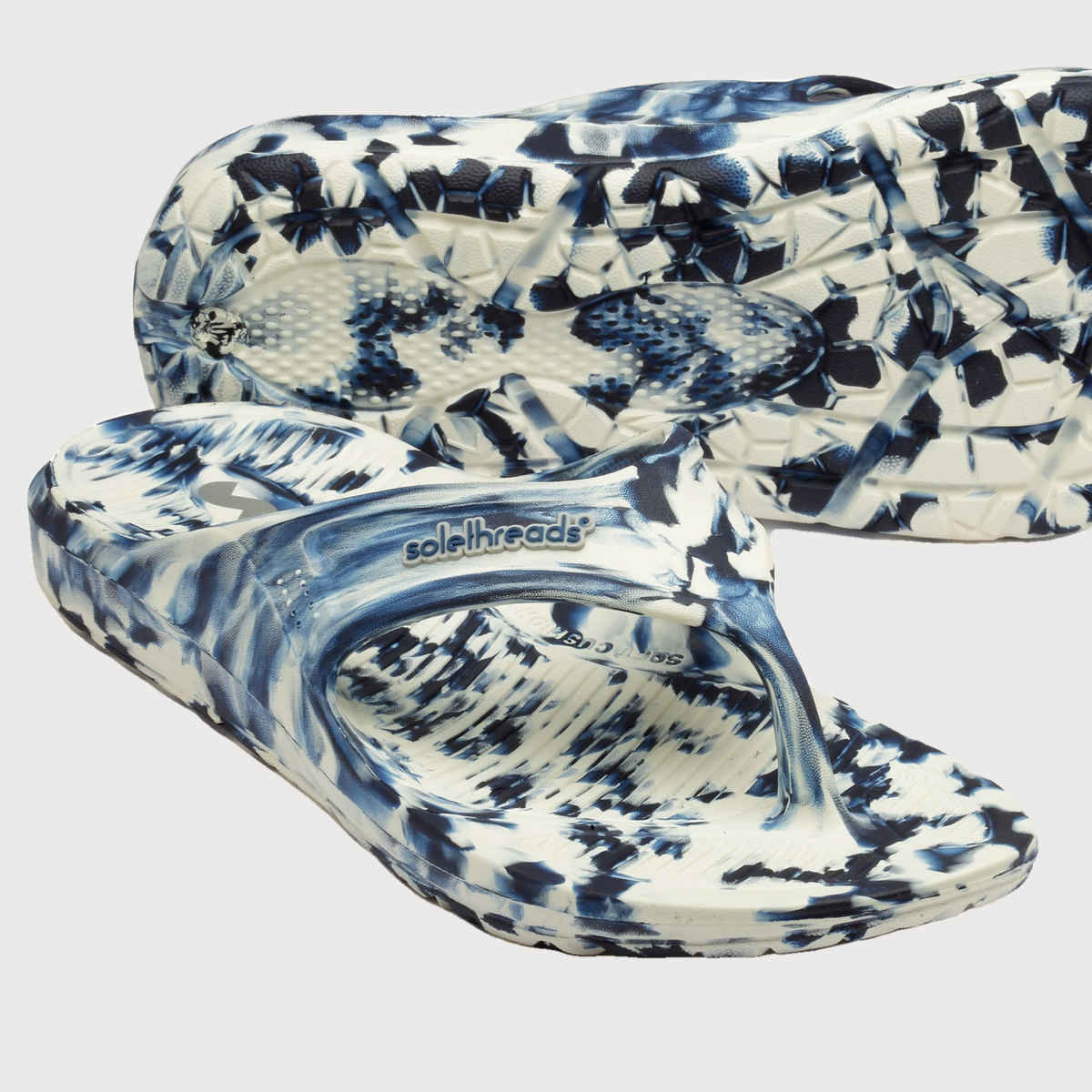 Solethreads Ortho Elite Marble Navy Flip-Flops & Slippers for Men | Size - India-UK 7
