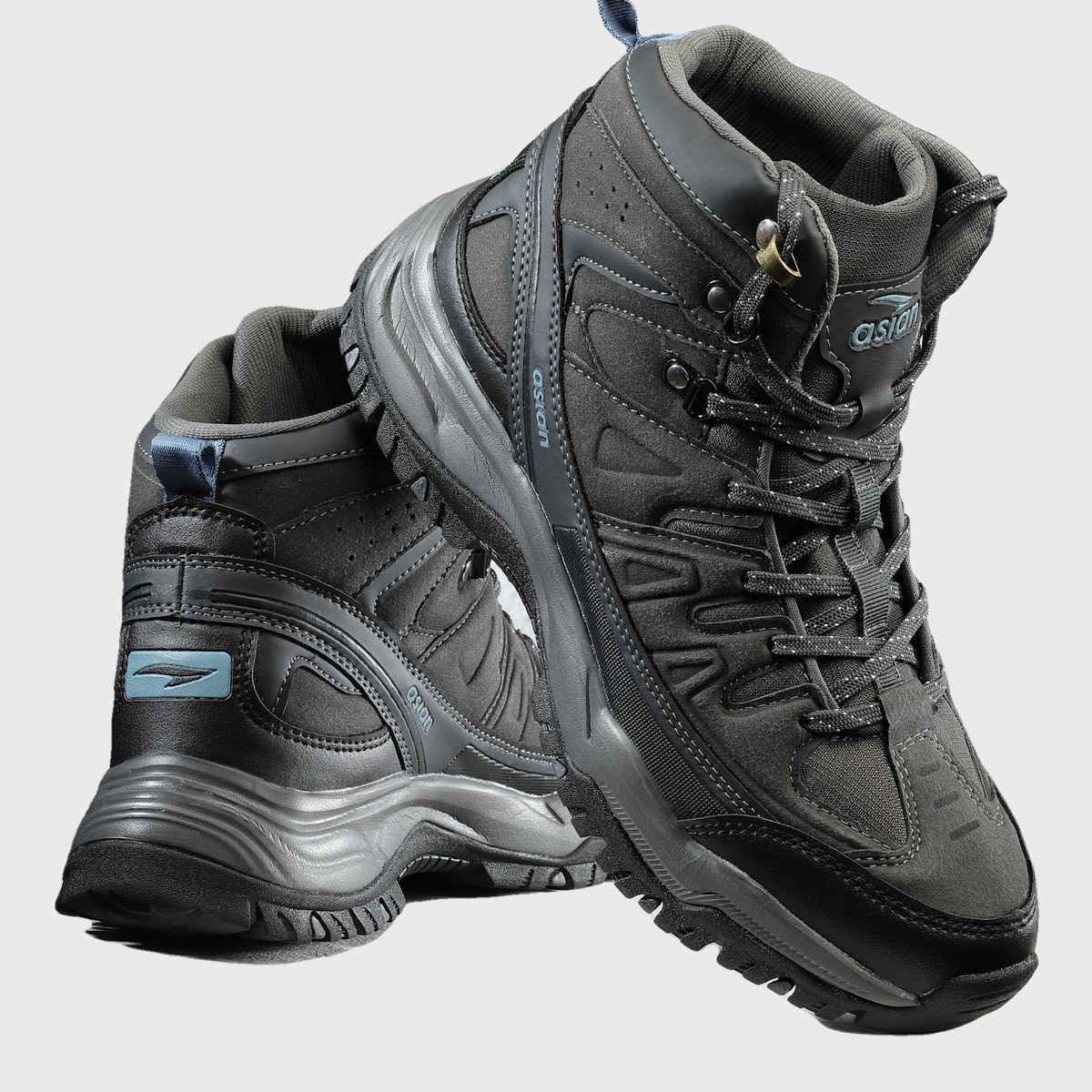 Asian Everest-22 Trekking Shoes For Men Dark Grey | UK-7
