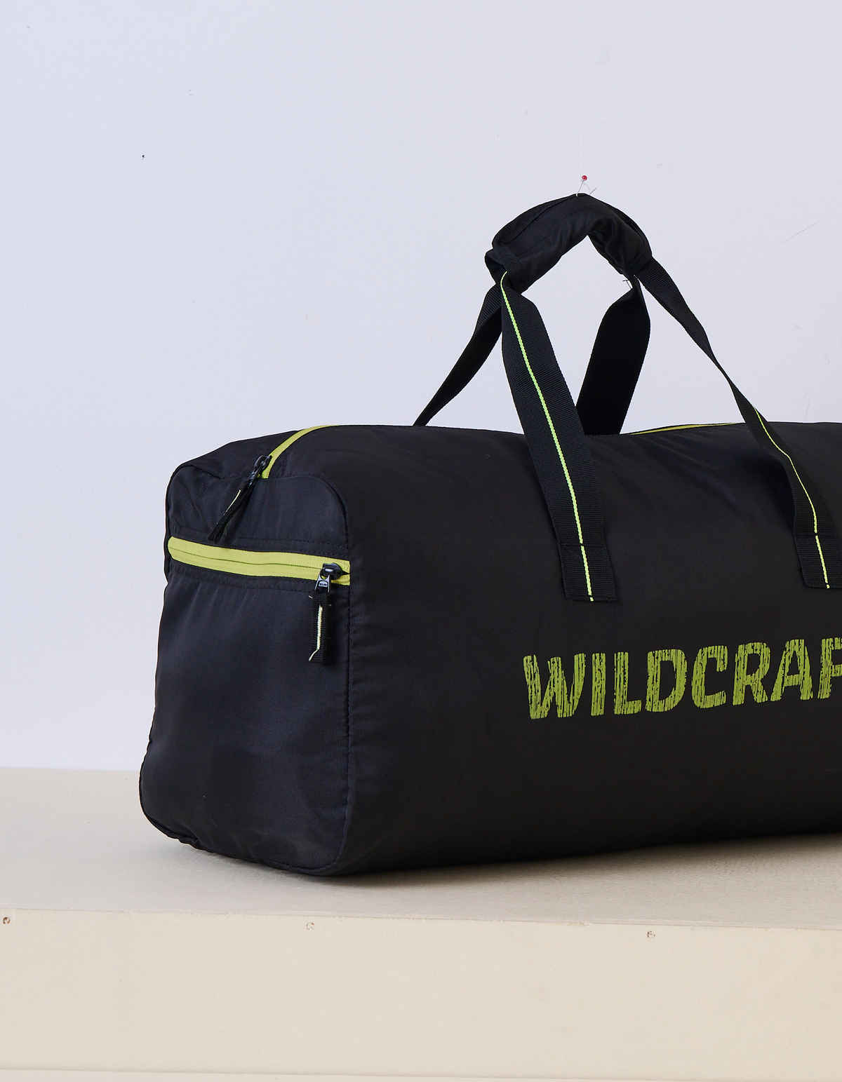 Wildcraft Unisex Solid Polyester 25 L Duffle Bag | Black and Yellow