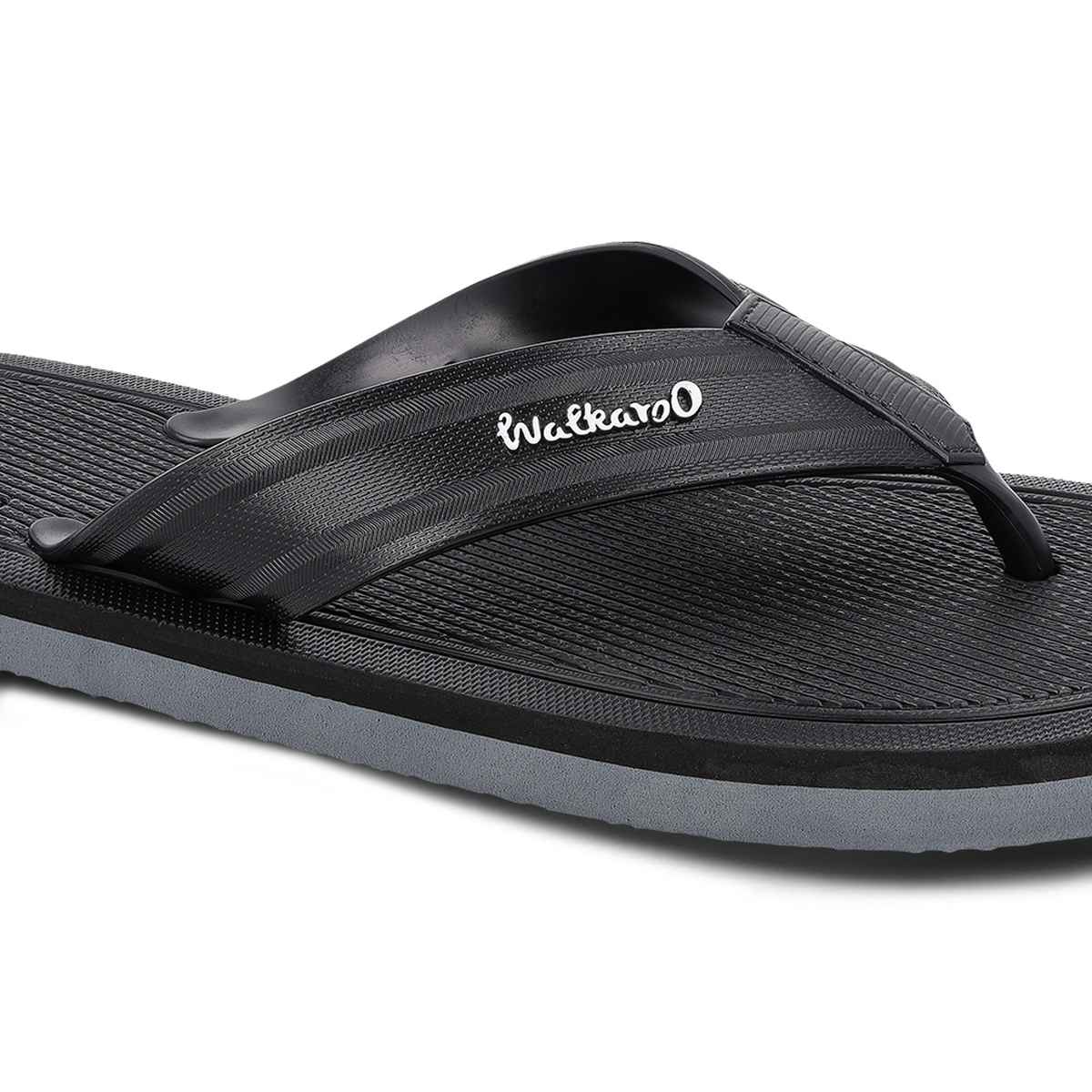 Walkaroo Men's Dailywear Hawai | HG190 Black Grey | UK 7