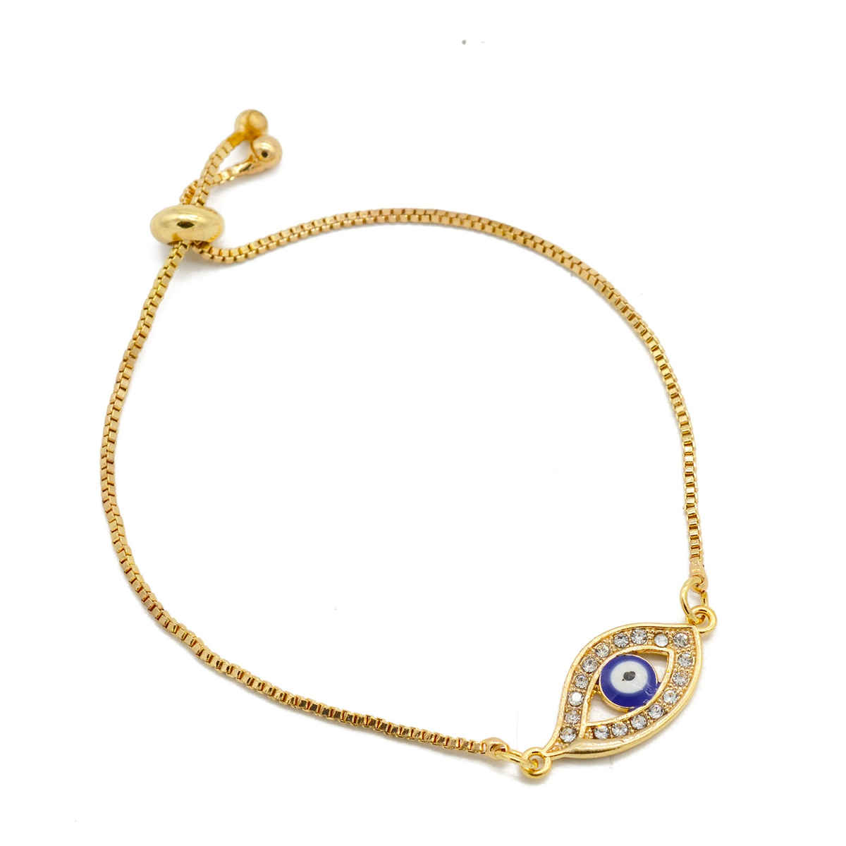 Joker & Witch Panon Evil Eye Gold Bracelet