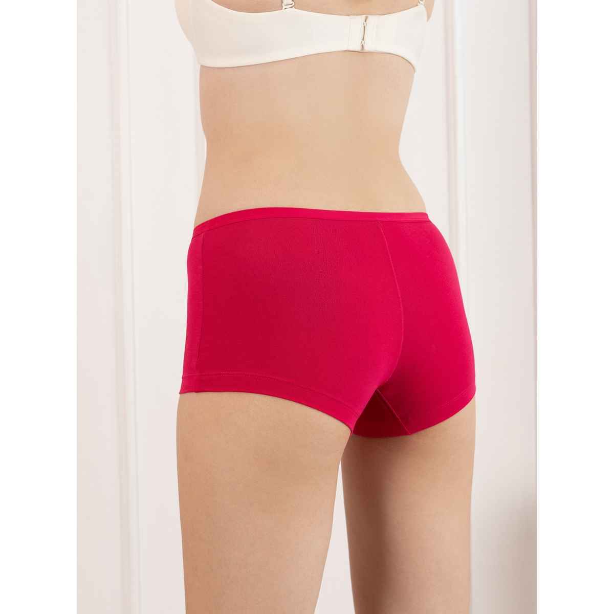 Lux Cozi Her Pure Cotton Women Boy Short Panty | Multicolor | Size-95 | Pack Of 6