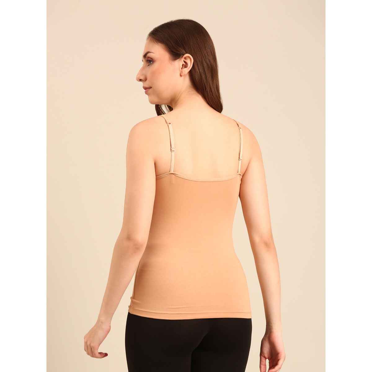 Pepe Jeans Womens Skin Premium 100% Lace Cotton Women Camisole - Pack of 1 (M) Comfort Fit