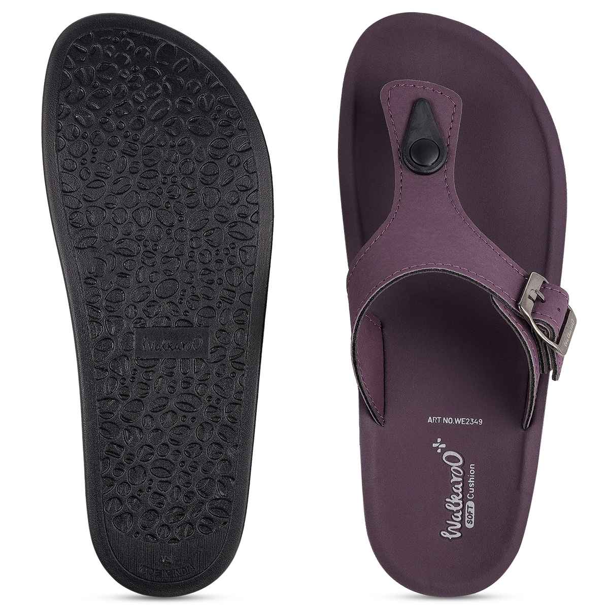 Walkaroo Women's Daily Wear Sandals - WE2349 Purple UK9