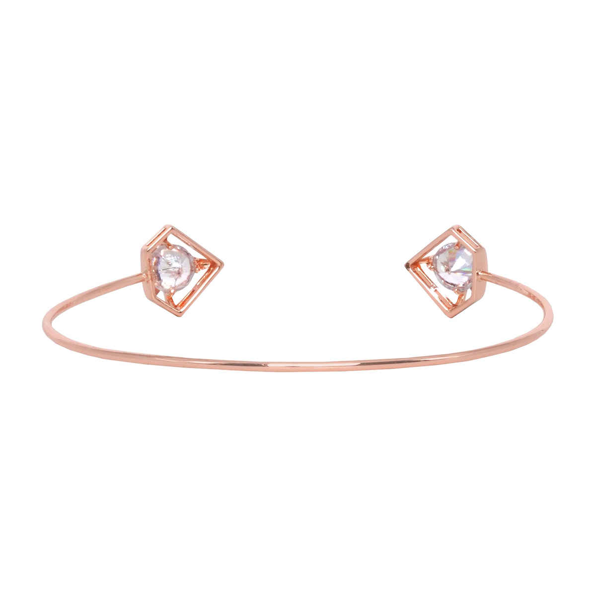 Joker & Witch Gem Shaped Rosegold Open Cuff