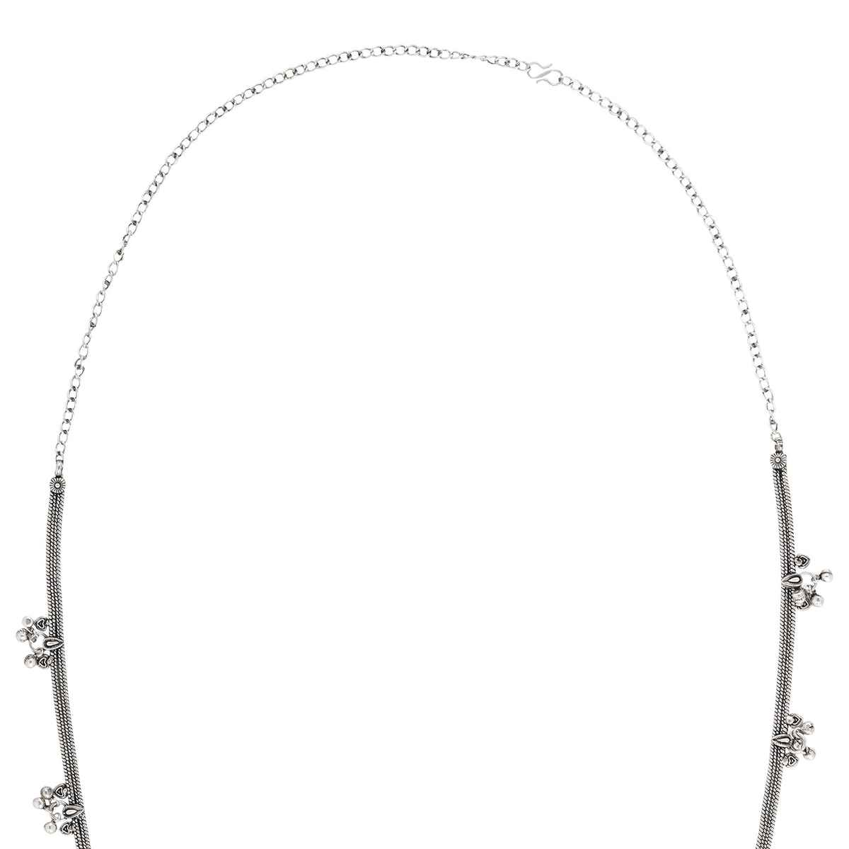 Teejh Teejh Menaka Silver Oxidised Ghungroo Kamarbandh