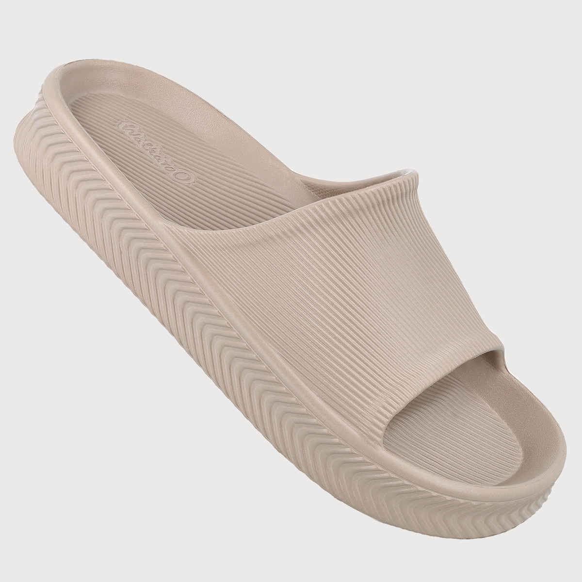 Walkaroo Men's Flip-Flop Sliders - WC8737 Greige UK6