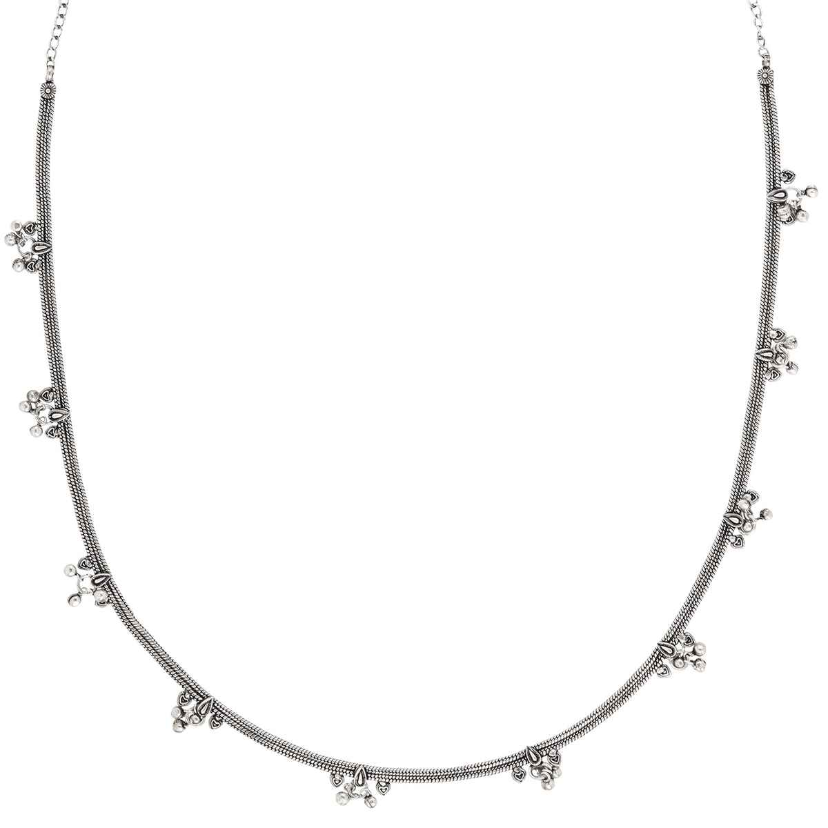 Teejh Teejh Menaka Silver Oxidised Ghungroo Kamarbandh